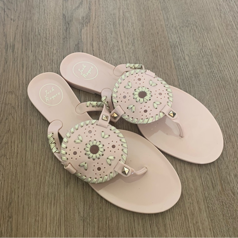 Jack Rogers Light Pink Jelly Sandals Size 10